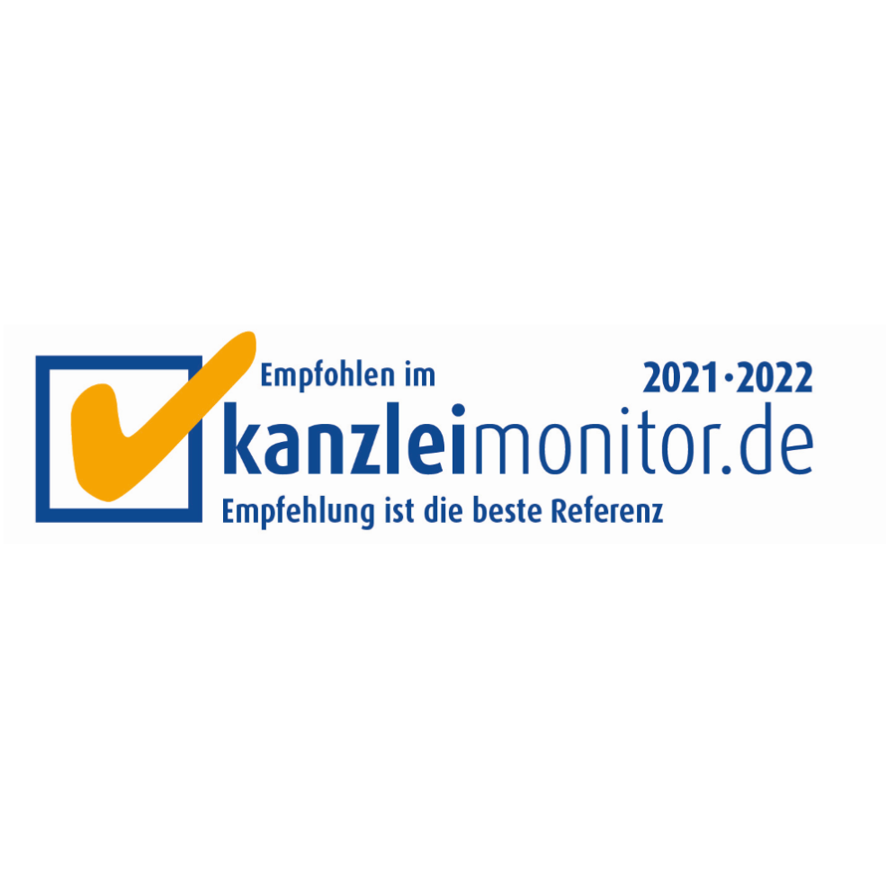 Recommended in the Kanzleimonitor 2021-2022